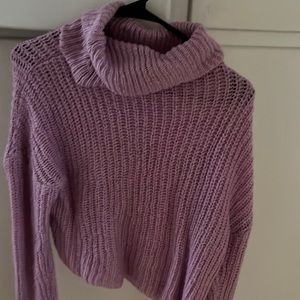 Lilac crop sweater